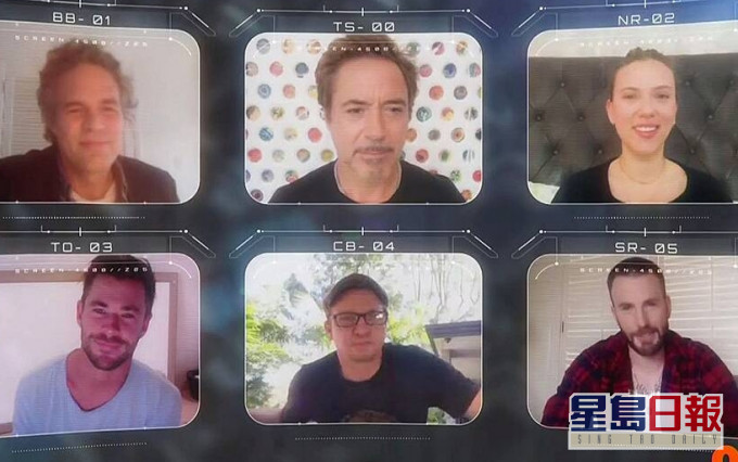 《復仇者聯盟》的六個元祖演員齊出鏡領獎。