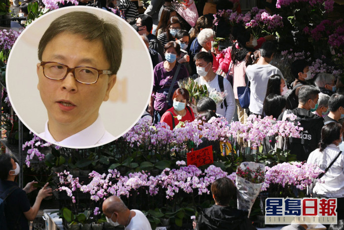 何栢良認為,只要做好個人衛生工作,市民可以外出拜年及逛年宵市場。 資料圖片