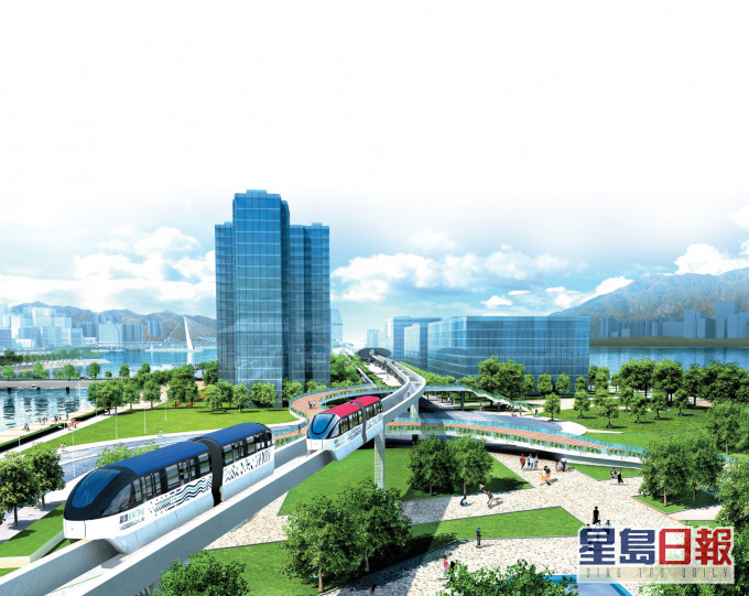 九龍東高架單軌列車研究逾10年未動工。 政府圖片
