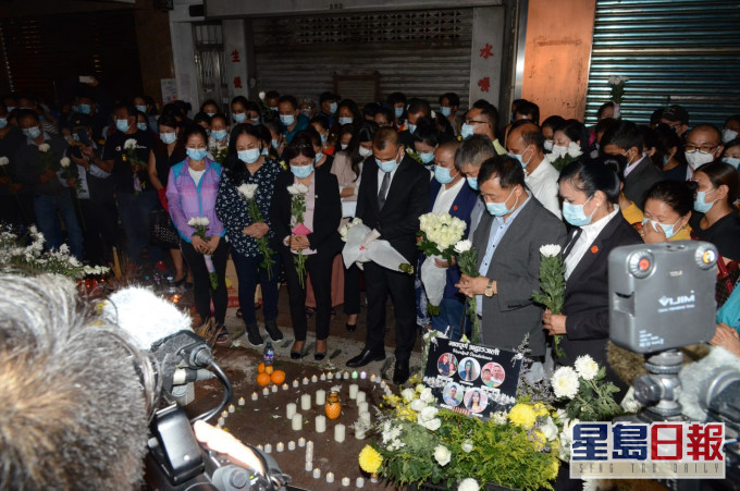 尼泊爾領事館及尼泊爾在港僑民到場悼念火警死難者。