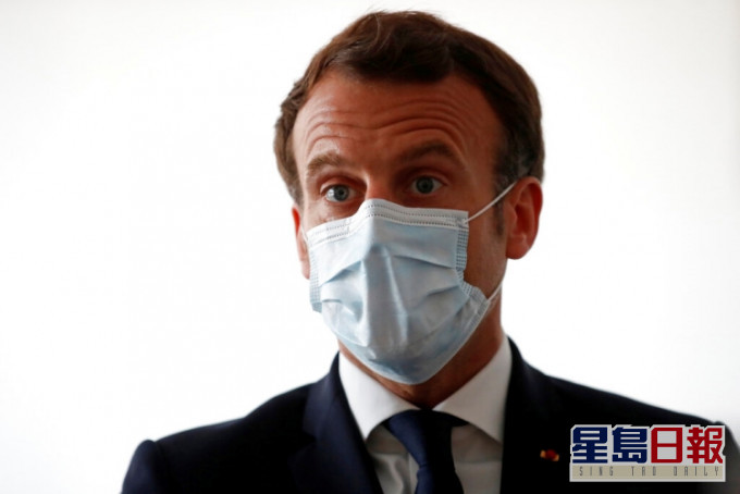 馬克龍就新冠肺炎疫情發表全國電視講話。AP