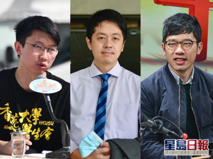 張崑陽(左)、許智峯(中)及羅冠聰(右)。資料圖片