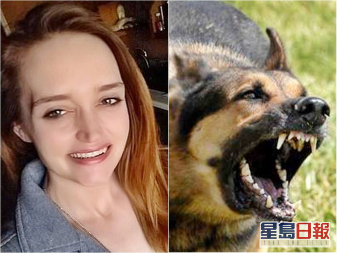 美國女子布朗被7隻惡犬活活咬死。網圖