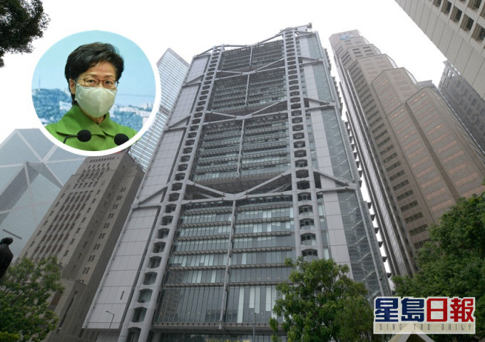 林鄭月娥談到滙控近期事件時,稱歡迎對方擴大在港業務。資料圖片