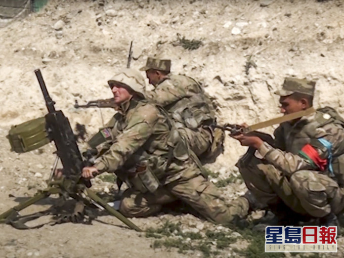 阿塞拜疆軍人。AP圖片