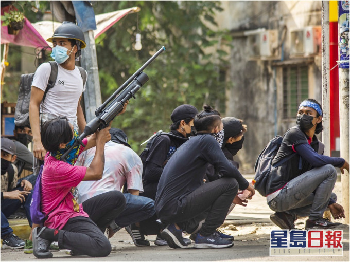 緬甸至少7名示威者死亡。AP資料圖片