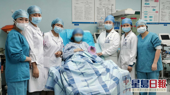 孕婦小雨順利在深圳誕下健康男嬰。 網圖