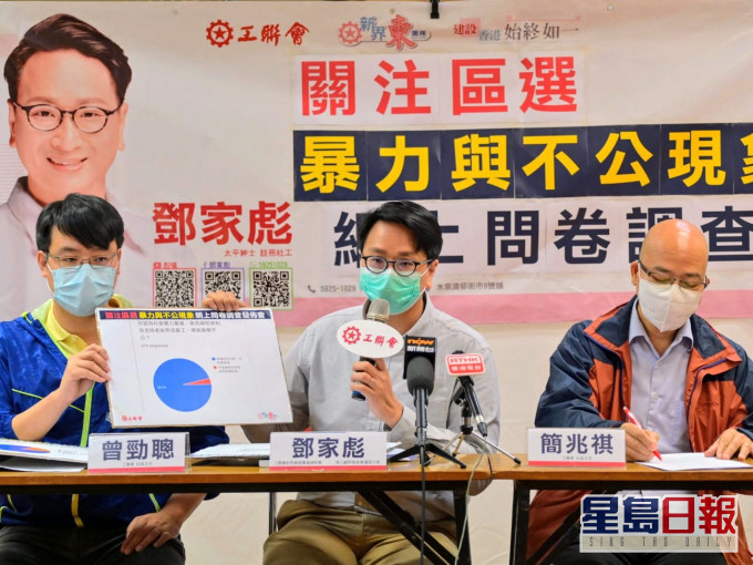 工聯會要求關注去年區議會選舉暴力與不公的現象。