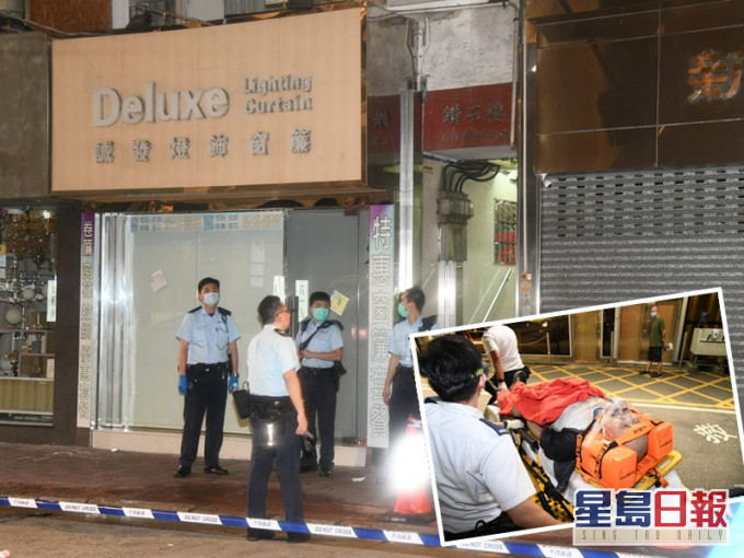 警方封鎖現場調查。丁志雄攝