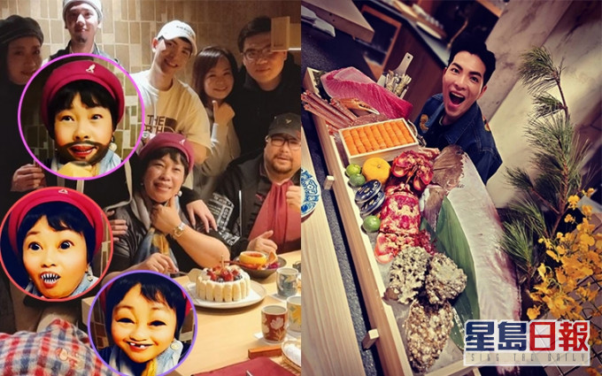 今天是蕭敬騰媽媽64歲生日，昨晚老蕭與家人一起到自己開設的餐廳「渡邉」為媽媽提早慶祝。
