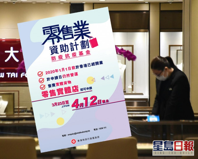 「零售业资助计画」拨款达56亿元,预期可惠及约7万间零售商店。