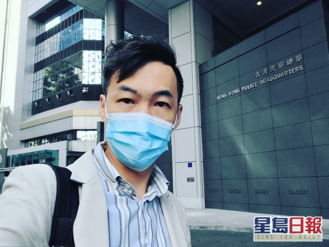 高松傑今午到警察總部協助調查。