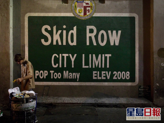 斯基德羅區(Skid Row 、當地窮人聚居的街區)。AP資料圖片