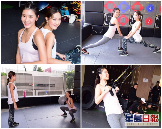 余香凝及余洁滢做运动时会互相提点。