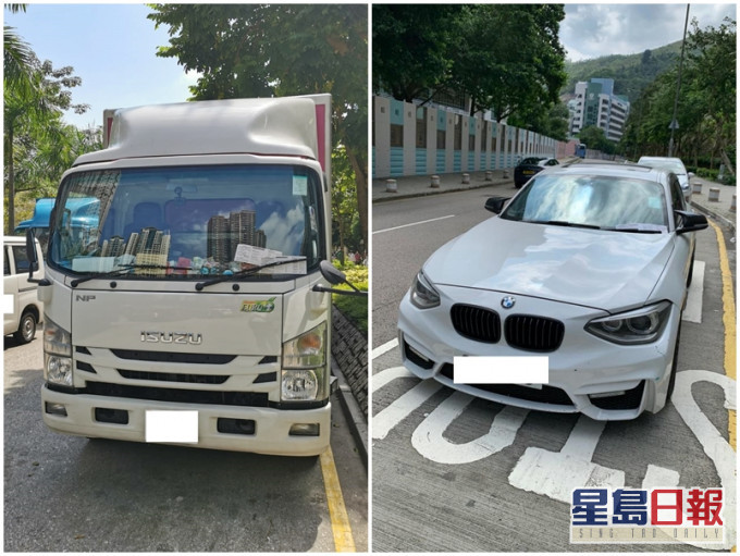 警方昨日於交通黑點採取打擊違例泊車的執法行動。警方圖片