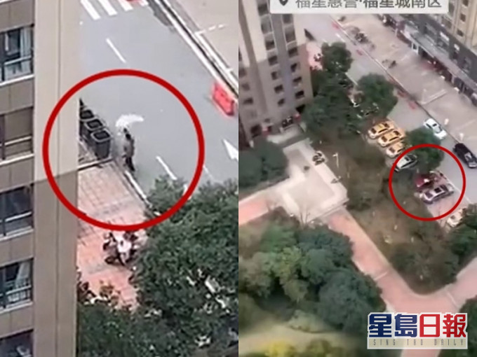 网传武汉有社区人员浪费防护服,穿完摆拍后擦车随便丢在垃圾筒。影片截图