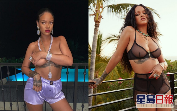 Rihanna戴象神頸鏈拍半裸照被印度教炮轟,不過Rihanna冇理。