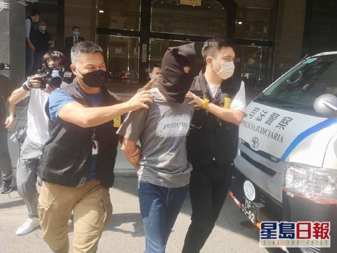 澳門司警拘捕一名內地男子。澳廣視圖片