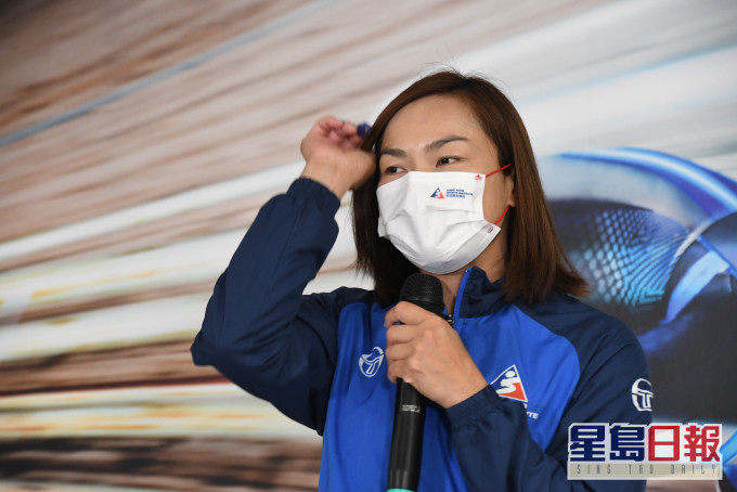 李慧詩五月主場出戰場地單車國家盃。 本報記者攝。