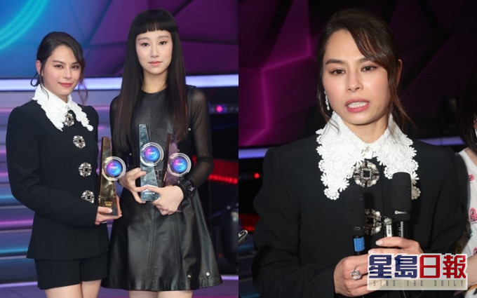 身為導師的Gin Lee為學員Gigi勝出感到嬌傲。