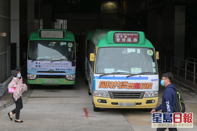 小巴司機可申請病毒檢測。資料圖片
