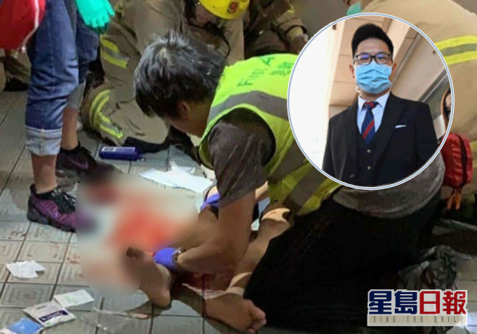 医生梁子恒(小图)指周梓乐送院时情况非常严重尤其头部伤势最重。