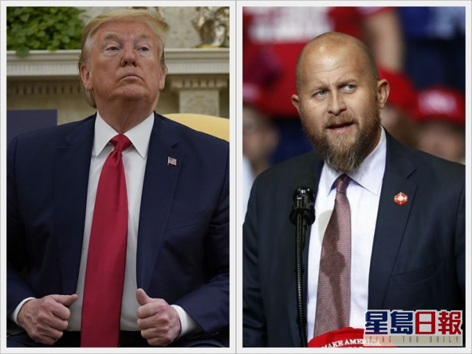 特朗普怒骂及威胁告竞选经理帕斯卡尔(右)。AP