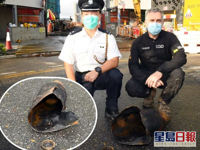 警方指炸彈嚴重損毀,處於危險及不穩定狀態,不能從地盤安全地移走拆除。