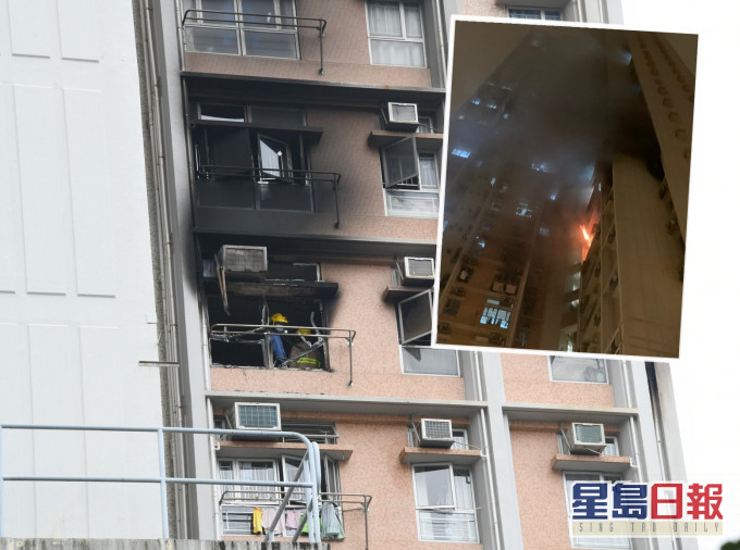涉事單位的樓上住戶亦受到波及。