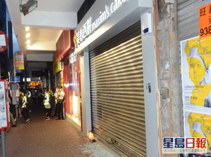 銅鑼灣有美心分店被擲汽油彈。
