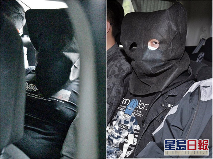 被告劉子龍(左)及陳彥廷(右)。