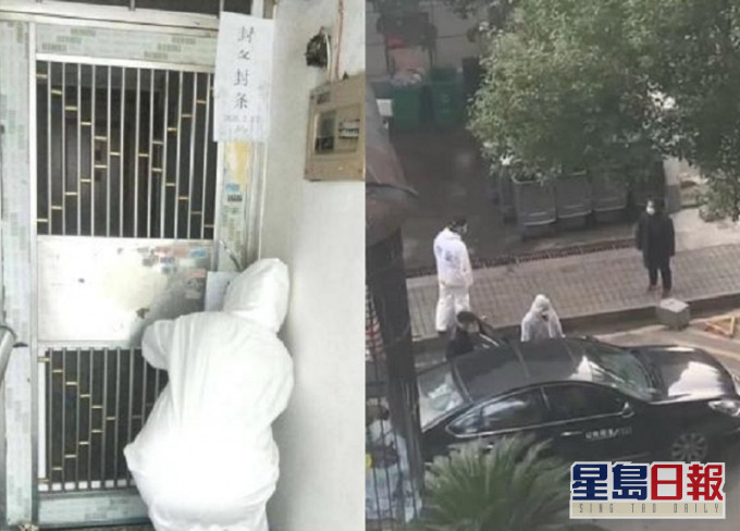 湖北退休官經工作人員多次勸說,最後由政府公務車接走治療。網上圖片
