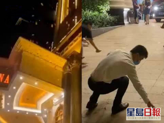 浙江男廣西酒店大撒鈔票,民眾瘋搶。(網圖)