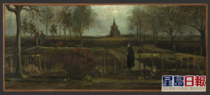 被盜梵高畫作《1884年春天紐南的牧師花園》(The Parsonage Garden at Nuenen in Spring 1884)。AP