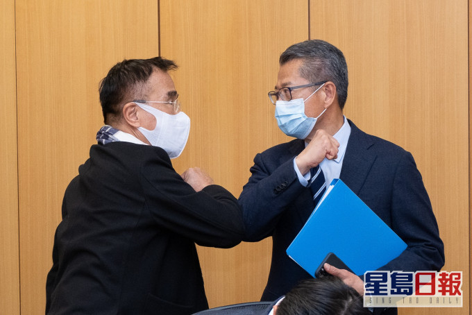 田北辰與財政司司長陳茂波會面。
