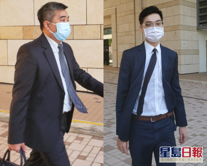 警長陳國深(左);被告陳浩天(右)。