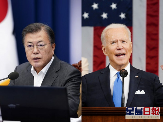 南韓總統文在寅將在白宮與美國總統拜登舉行峰會。AP圖片