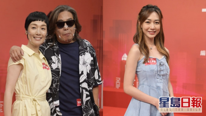 江美儀、林敏驄及黃嘉雯今日出席新劇《下流上車族》拜神儀式。