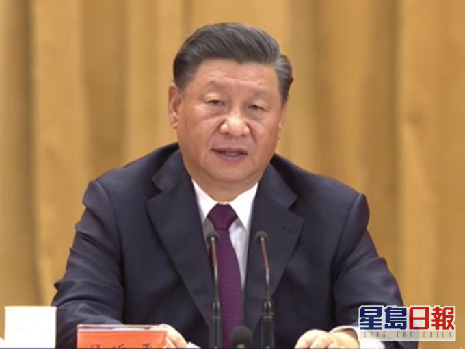 國家主席習近平發表講話。