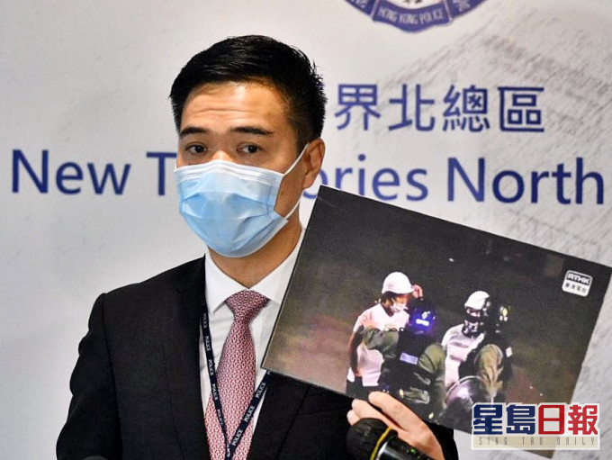 陳天柱指當晚防暴警是驅散人群。