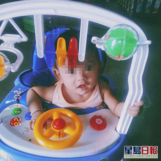 年輕媽媽自殺後遺下8個月大的女兒。網圖