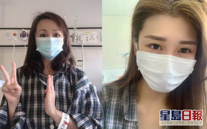 Apple姐與旗下歌手施匡翹至今沒病徵,驗出病毒量也很少,有望早日出院。