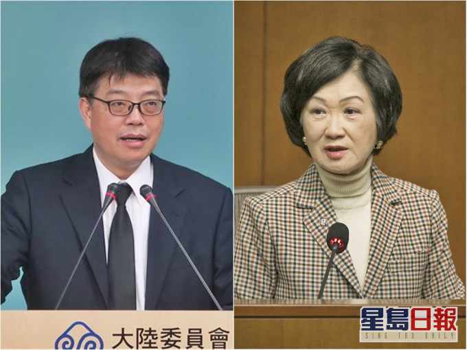 陸委會發言人邱垂正（左）批評葉劉淑儀（右）「沒民主素養」。左網圖、右資料圖片