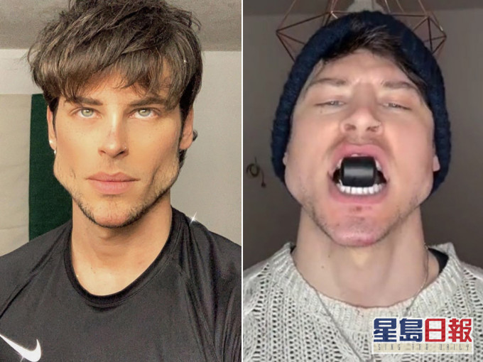 意大利男模分享下顎輪廓特訓法。(網圖)