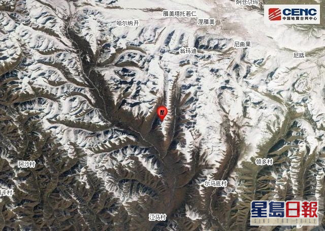 四川甘孜州石渠縣晚上發生黎克特制5.6級地震。