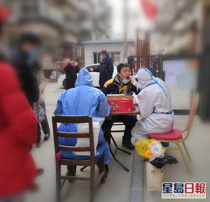 石家莊居民今日進行病毒檢測。網上圖片