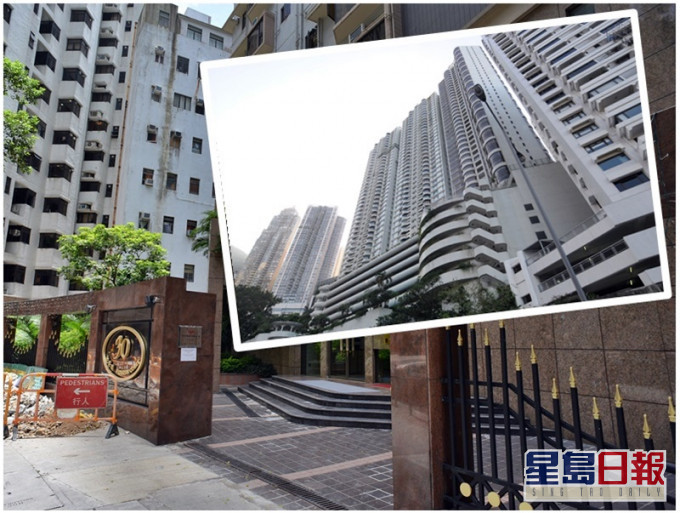 跳舞群組患者當中多人居於豪宅單位,包括半山區殷榮閣和花園台(小圖)。資料圖片