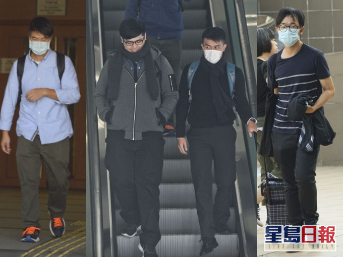 12名被定罪被告其中4人包括:姚宇峰(左圖)、李志勤(圖中左),李詠暉(圖中右)及陳銳鏗(圖右)。 資料圖片