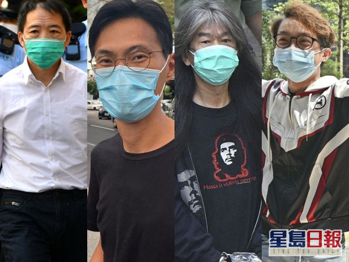 由左至右:胡志偉、朱凱迪、梁國雄及陳皓桓。