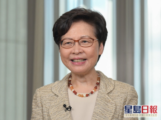 林鄭月娥指,香港將全力配合粵港澳大灣區,以至國家整體的發展。政府新聞處圖片